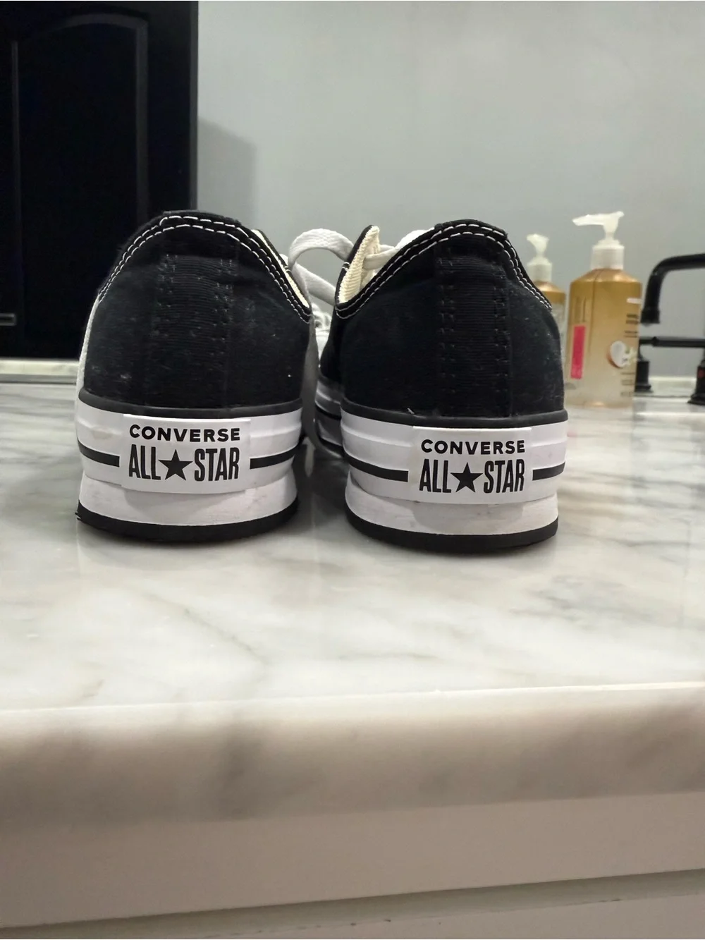 Converse Kids Black and White Low-Top Canvas Sneakers
